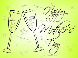 Image showing Happy Mother\'s Day Represents Mummy Mum And Joy