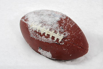 Image showing Football in the Snow