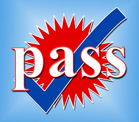 Image showing Pass Tick Means Ok Passed And Confirmed