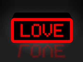 Image showing Love Neon Sign Shows Compassion Compassionate And Affection