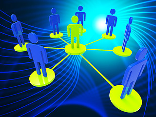 Image showing Network Of People Represents Global Communications And Computer