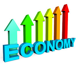 Image showing Improve Economy Shows Business Graph And Advance