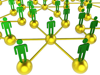 Image showing People Network Indicates Chat Digital And Communicating