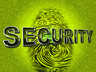 Image showing Security Fingerprint Indicates Company Id And Brand