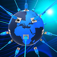 Image showing Worldwide Network Means Web Site And Connection