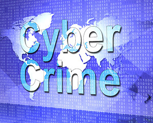 Image showing Cyber Crime Shows World Wide Web And Criminal