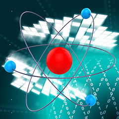 Image showing Atom Molecule Indicates Chemist Formula And Chemical