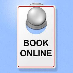 Image showing Book Online Sign Represents Single Room And Accommodation