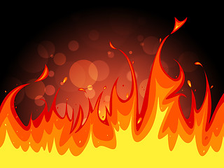 Image showing Copyspace Fire Indicates Flame Blaze And Fiery