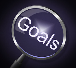 Image showing Magnifier Goals Represents Targeting Motivation And Search