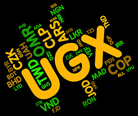 Image showing Ugx Currency Indicates Forex Trading And Banknote