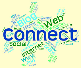 Image showing Connect Word Shows Global Communications And Computer