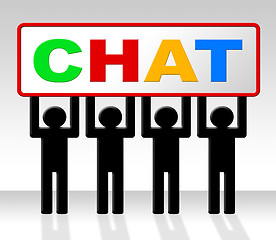 Image showing Chat Chatting Indicates Talking Typing And Talk