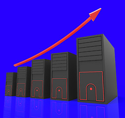 Image showing Increase Computer Storage Shows Improvement Advance And Upward