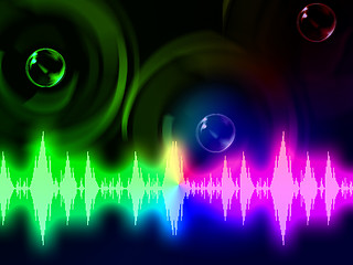 Image showing Sound Wave Background Means Music Volume Or Amplifier\r