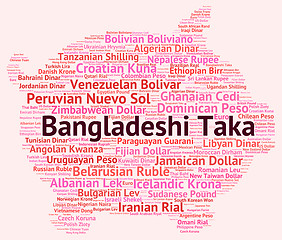 Image showing Bangladeshi Taka Means Foreign Currency And Broker