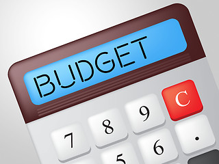 Image showing Budget Calculator Means Accounting Calculation And Buy