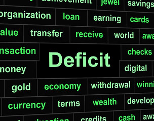 Image showing Deficit Debts Means Financial Obligation And Arrears