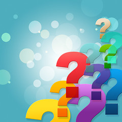 Image showing Question Marks Shows Frequently Asked Questions And Asking