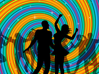 Image showing Disco Dancing Indicates Dancer Music And Discotheque