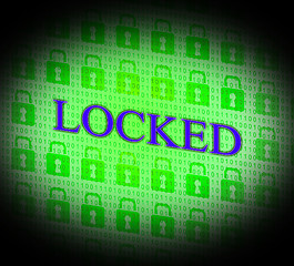 Image showing Locked Security Represents Secure Unauthorized And Locking