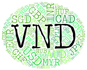 Image showing Vnd Currency Shows Forex Trading And Banknotes