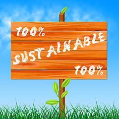 Image showing One Hundred Percent Shows Ecological Sustainable And Ecology