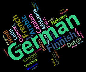 Image showing German Language Indicates Text International And Foreign