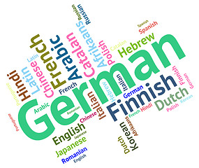 Image showing German Language Shows Germany Communication And Words
