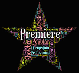 Image showing Premiere Star Represents Opening Nights And Perfomance