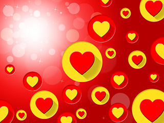 Image showing Copyspace Hearts Means Valentines Day And Affection
