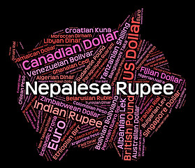 Image showing Nepalese Rupee Means Exchange Rate And Foreign