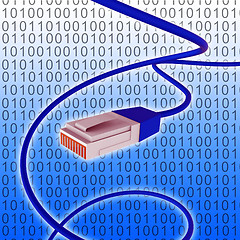 Image showing Digital Network Represents World Wide Web And Connected