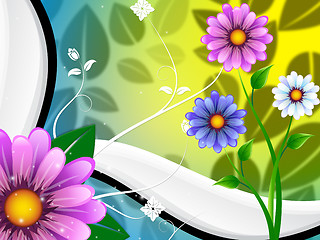 Image showing Floral Background Means Abstract Backgrounds And Blooming