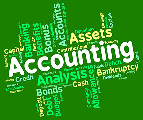 Image showing Accounting Words Represents Balancing The Books And Accountant