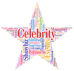 Image showing Celebrity Star Means Text Word And Fame