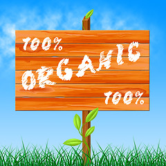 Image showing One Hundred Percent Shows Organic Products And Completely