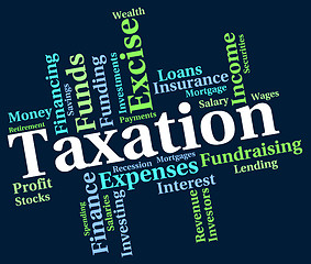 Image showing Taxation Word Indicates Levy Taxes And Irs