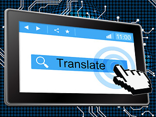 Image showing Online Translate Means World Wide Web And Language