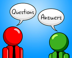 Image showing Questions Answers Indicates Questioning Asked And Assistance