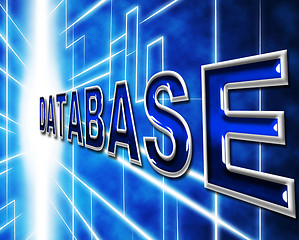 Image showing Data Technology Represents Dataflow Database And Hi-Tech