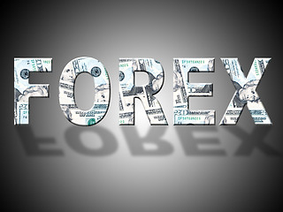 Image showing Forex Dollars Shows Foreign Currency And Banking