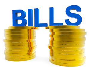 Image showing Increase Bills Shows Prosperity Finance And Upward