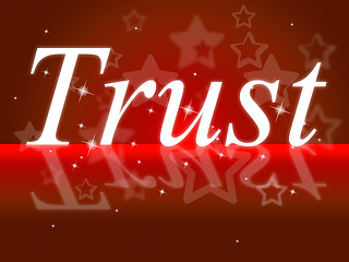 Image showing Trust Faith Represents Believe In And Holy