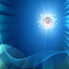 Image showing Eye Background Shows Sight Observing And Vision\r