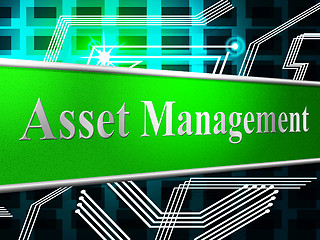 Image showing Management Asset Represents Business Assets And Goods