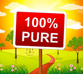 Image showing Hundred Percent Pure Shows Sign Unstained And Absolute