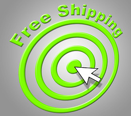 Image showing Free Shipping Means Without Charge And Delivering