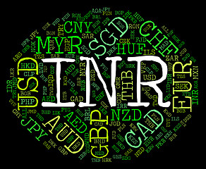 Image showing Inr Currency Means India Rupee And Banknotes