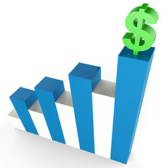 Image showing Dollar Gain Indicates Business Graph And Banking